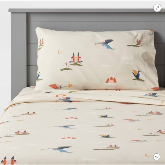 Dragon Twin Cotton Sheet Set - Picture 1 of 6